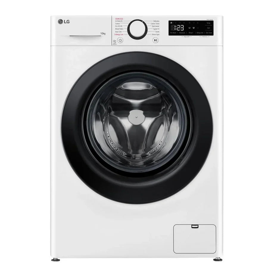 LG F4Y510WBLN1 Washing Machine Front Load 10 kg 1400 Spin White - Clearance