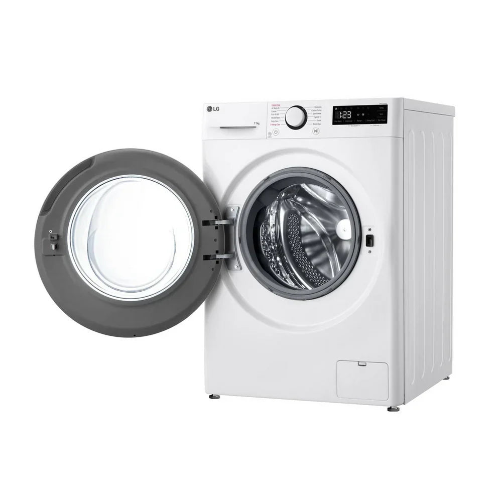 LG F4Y511WBLN1 11kg Steam 1400 Spin Freestanding Front Load Washing Machine White - A Rated