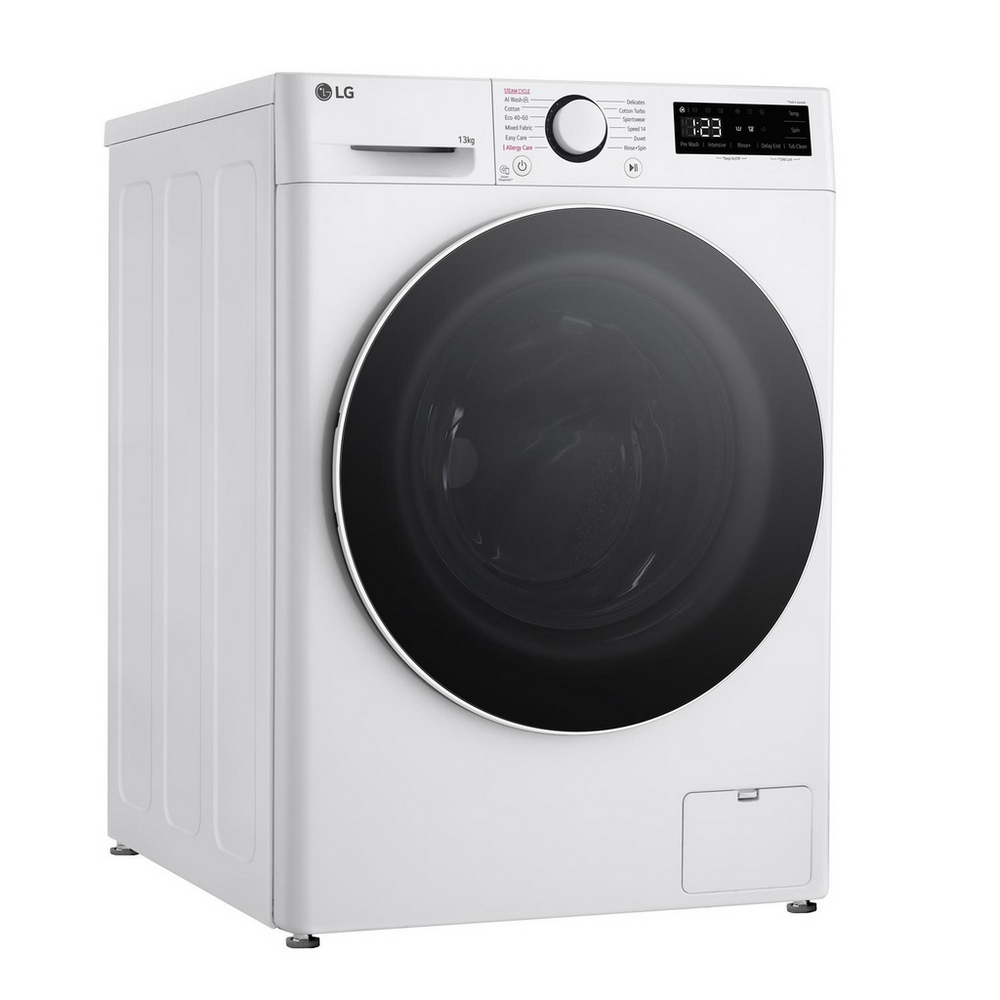LG F4Y513WWLN1 13kg 1400 Spin AI Direct Drive Freestanding Washing Machine White