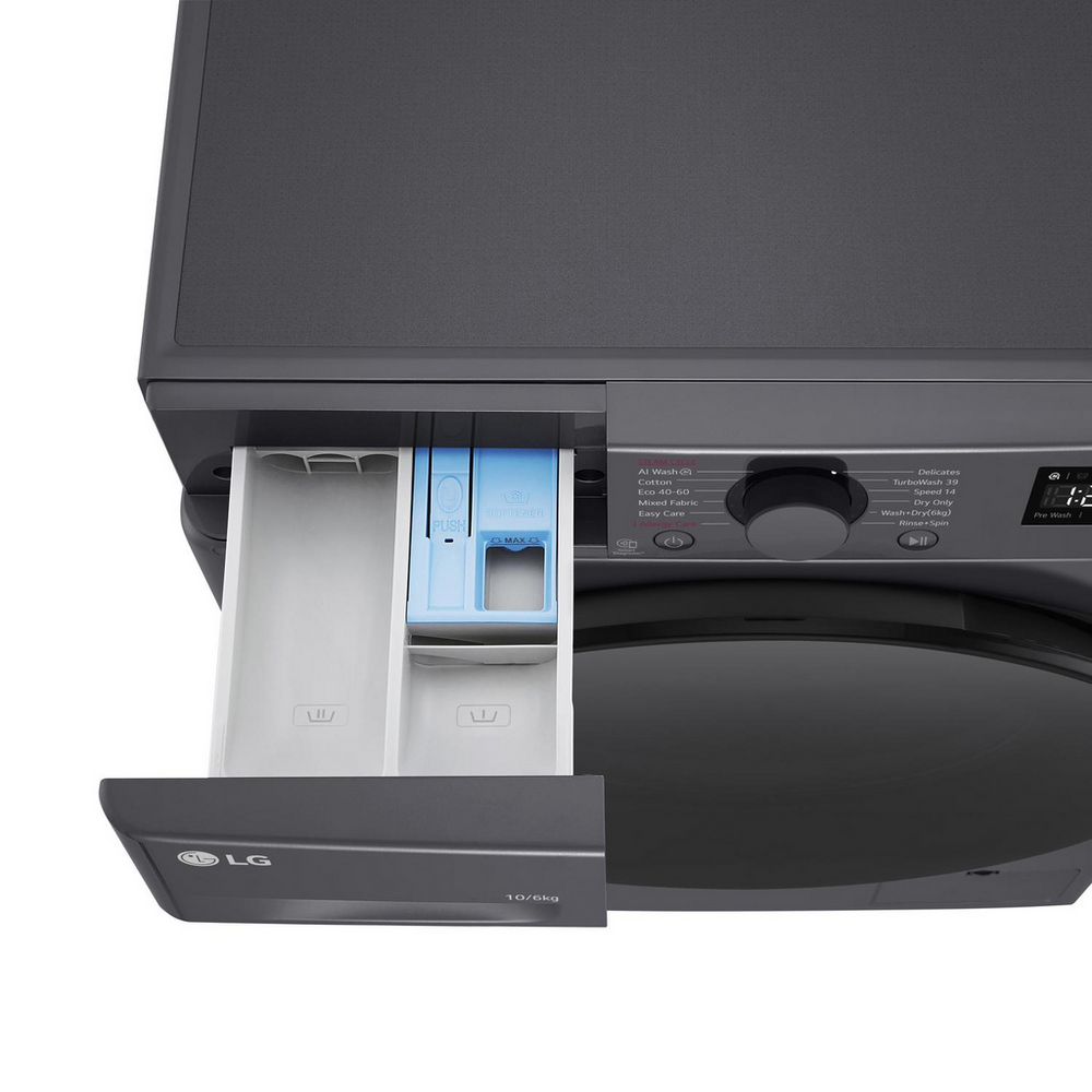 LG FWY706GBTN1 10+6 kg 1400 Spin Freestanding Washer Dryer Slate Grey