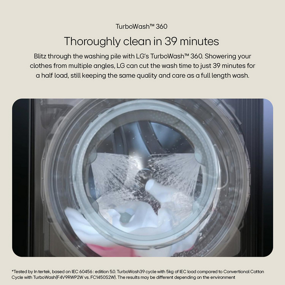 LG FWY706GBTN1 10+6 kg 1400 Spin Freestanding Washer Dryer Slate Grey