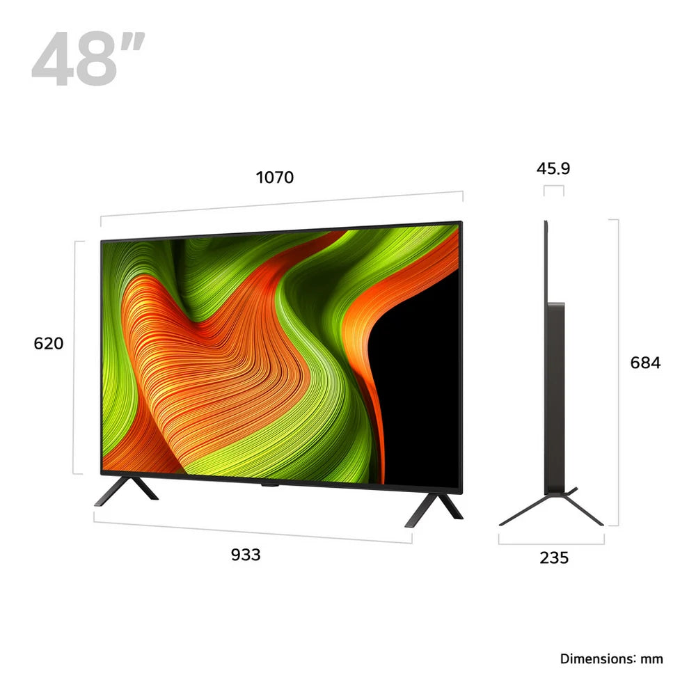 LG OLED48B56LA 48 Inch OLED AI B5 4K HDR Smart TV 2025