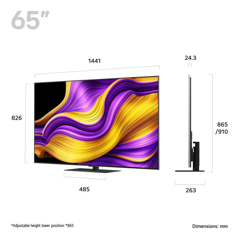 LG OLED65G56LS 65 Inch OLED Evo AI G5 4K Ultra HD HDR Smart TV 2025