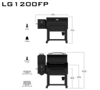 Louisiana Grills Founders Series Premier 1200 Pellet Grill (LG1200FP) PLUS COVER