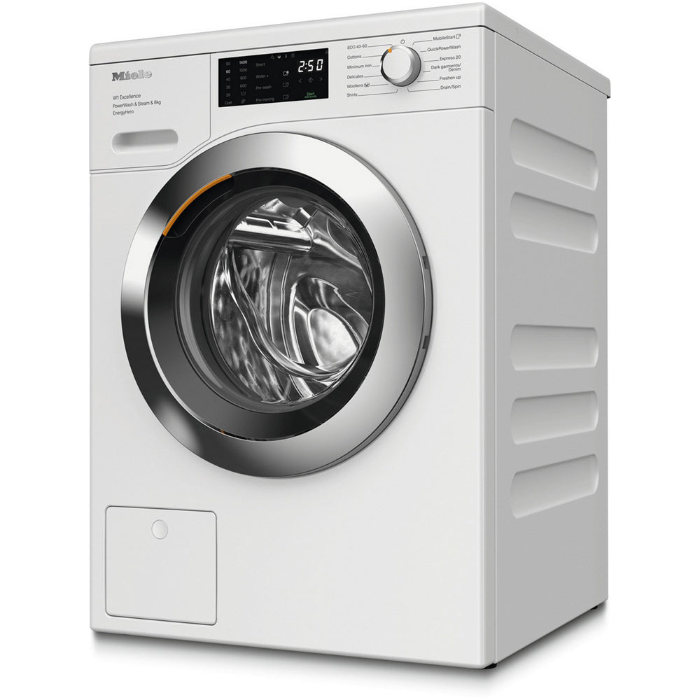 Miele WEE385 WCS 8kg 1400 Spin Power Wash & Steam Washing Machine Lotus White