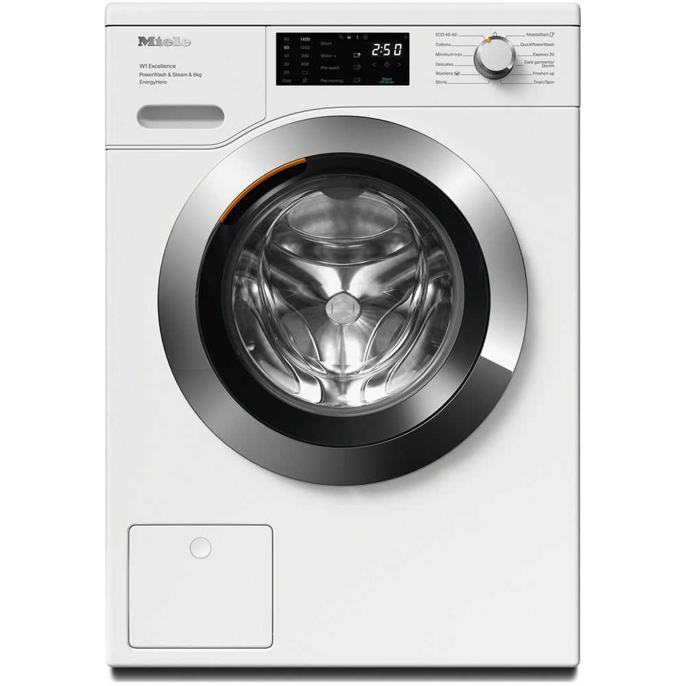 Miele WEE385 WCS 8kg 1400 Spin Power Wash & Steam Washing Machine Lotus White