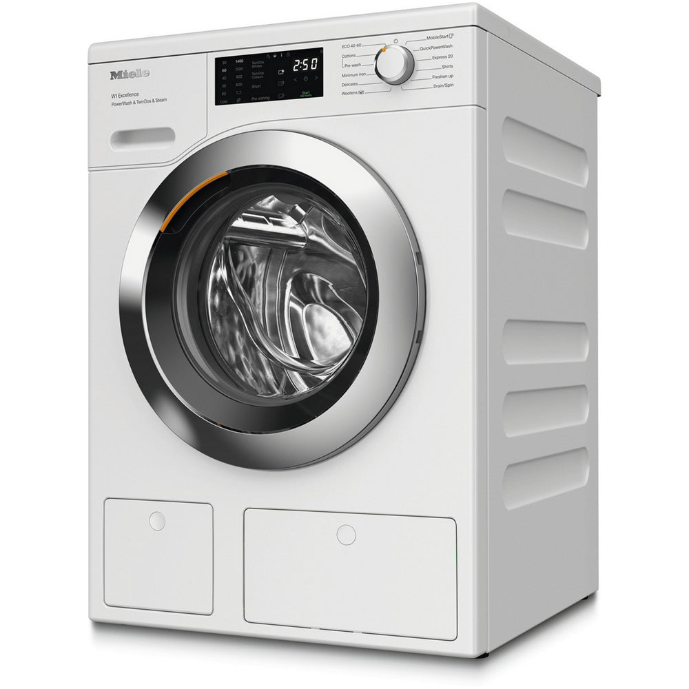 Miele WEG885 WCS 9kg 1400 Spin PowerWash & SteamCare Washing Machine Lotus White