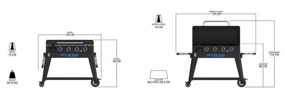 Pit Boss 4 Burner Ultimate Plancha Griddle with Cover