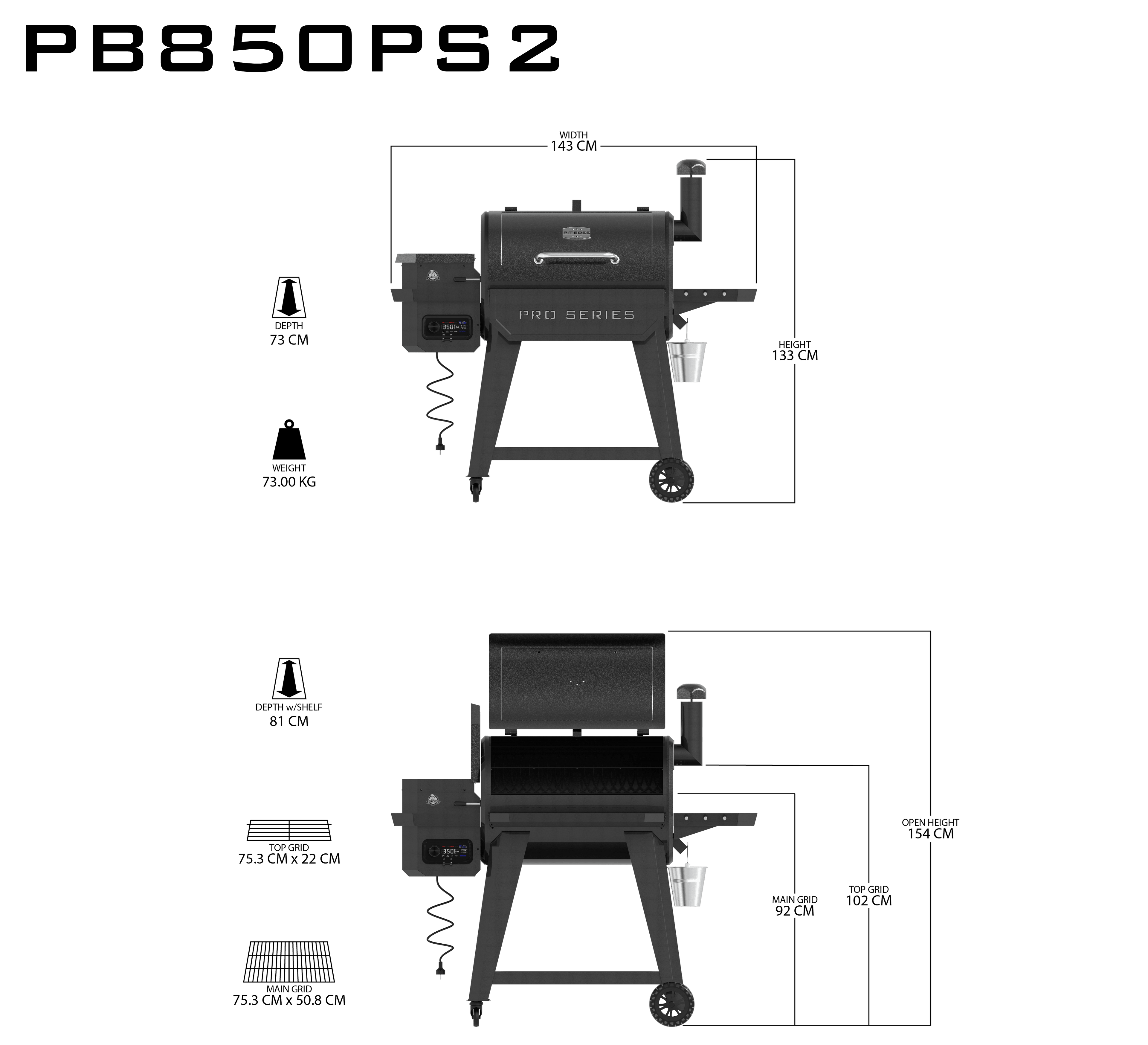 Pit Boss Pro Series 2 850 WiFi Pellet Grill