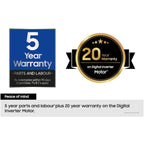 Samsung Series 8 WW11DB8B95GBU1 Bespoke AI Energy 11kg 1400 Spin Smart Washing Machine Black