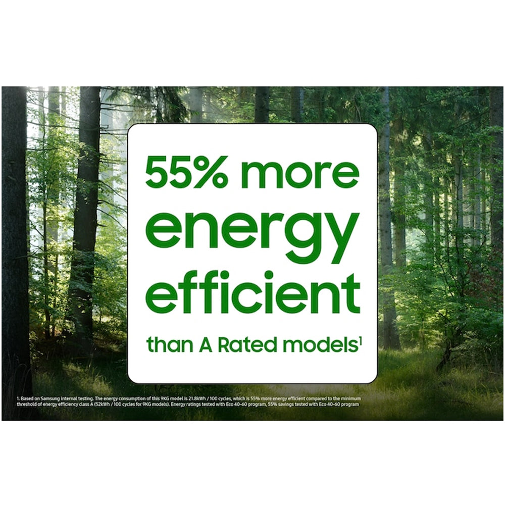 Samsung Series 9 WF90F09C4SU1 Bespoke AI Home 9kg 1400 Spin Smart Washing Machine Dark Steel