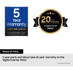 Samsung WW11DG6B25LBU1 11kg 1400 Spin Washing Machine Black - A Rated