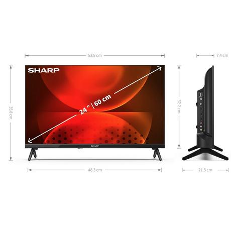 Sharp 1T-C24FH2KL2AB 24 Inch HD Ready LED Android Smart TV 2023