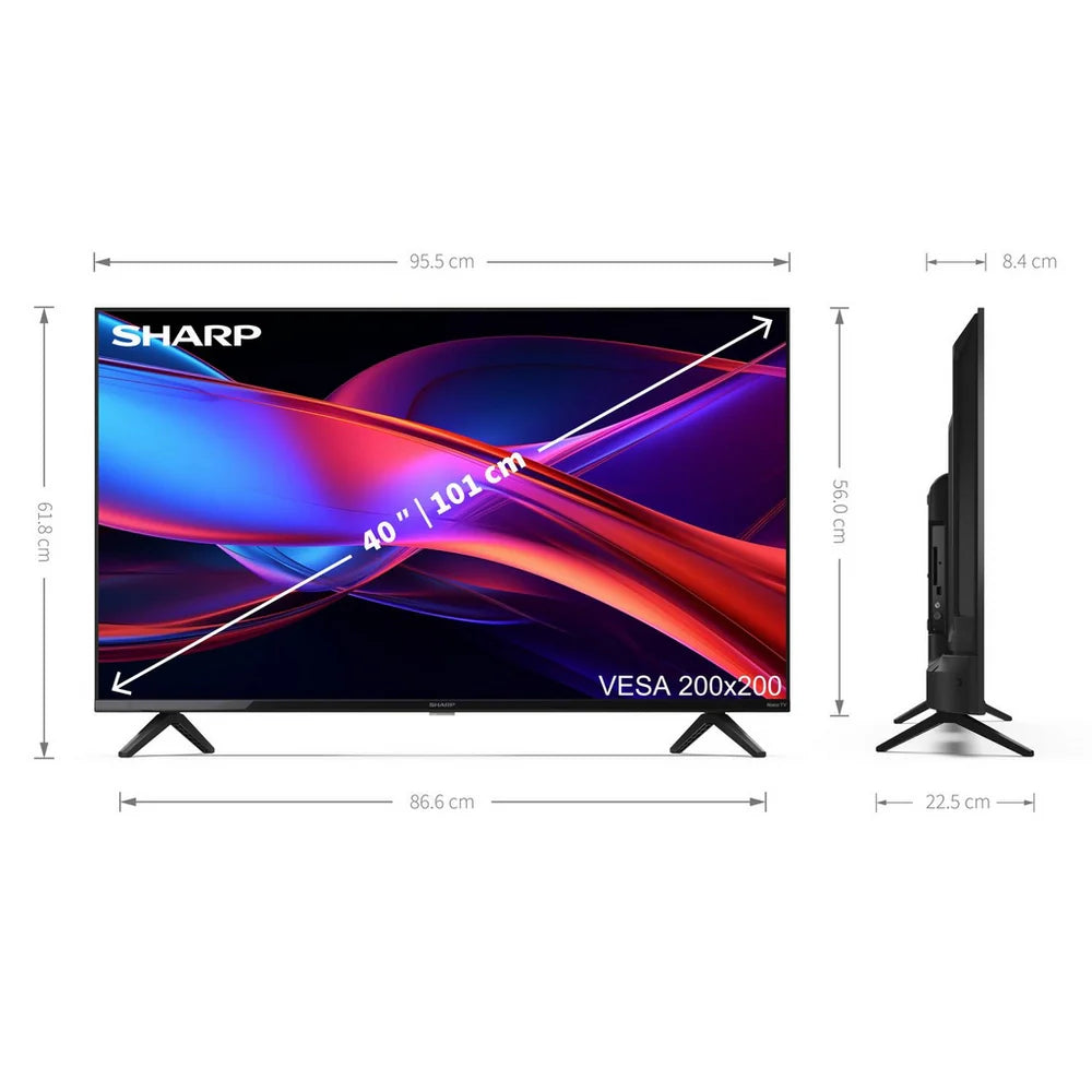 Sharp 2T-C40GD2225K 40 Inch LED Full HD Frameless Smart Roku TV
