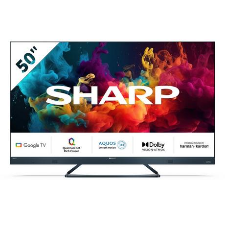 Sharp 4T-C50FQ5KM2KG 50 Inch 4K UHD Quantum Dot Frameless Smart Google TV 2024