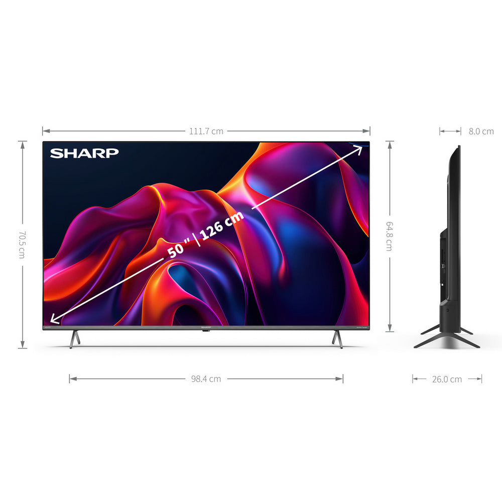 Sharp 4T-C50GM6245KS 50 Inch 4K UHD Quantum Dot Frameless Smart TiVo TV 2024