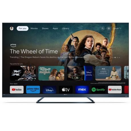 Sharp 4T-C65FQ5KM2KG 65 Inch 4K UHD Quantum Dot Frameless Smart Google TV 2024
