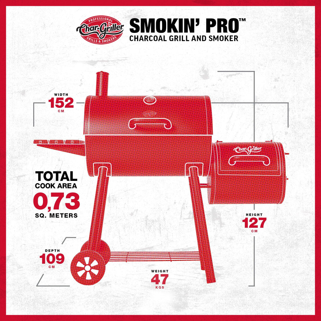 Smokin' Pro Charcoal BBQ and Offset Smoker by Char-Griller