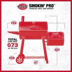 Smokin' Pro Charcoal BBQ and Offset Smoker by Char-Griller