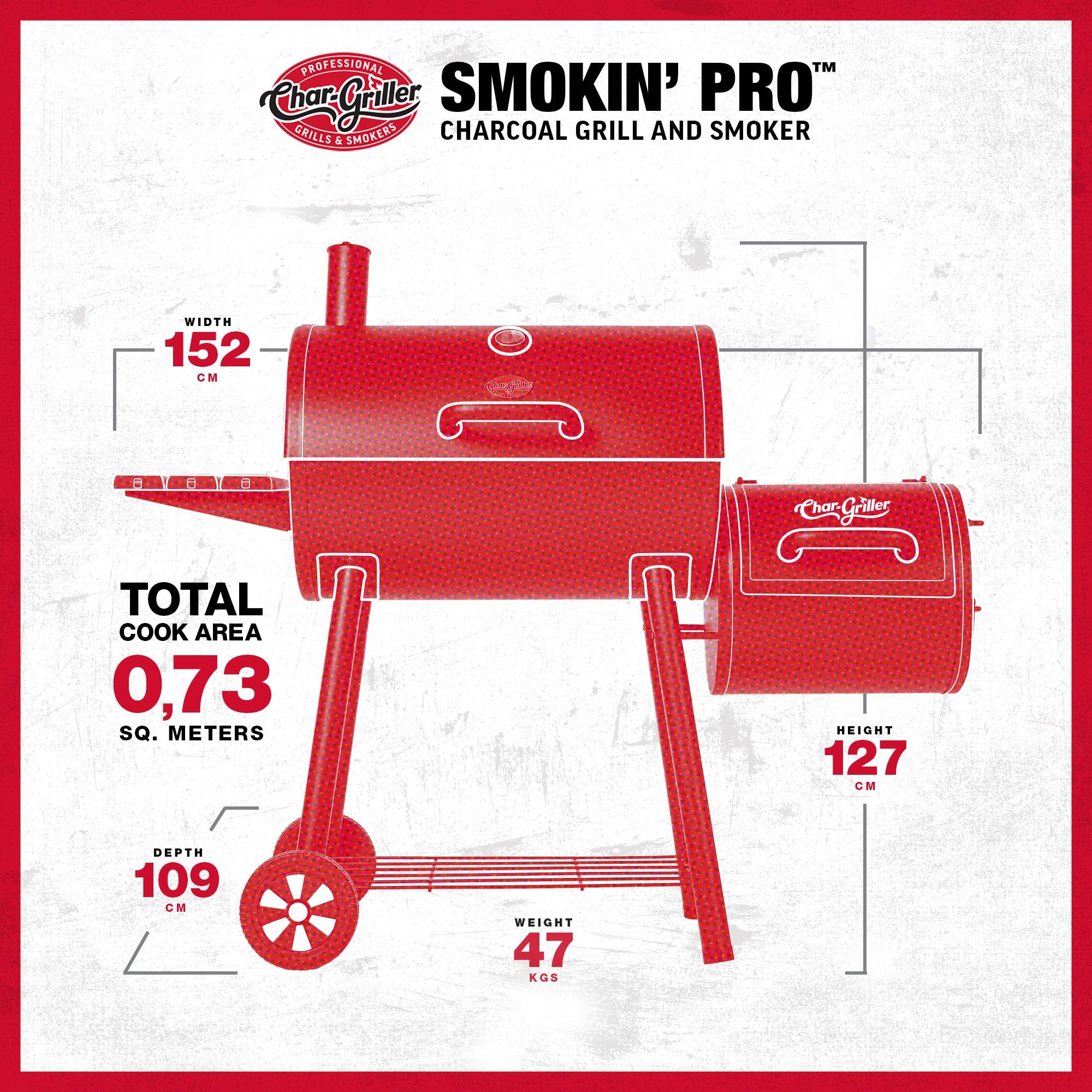 Smokin' Pro Charcoal BBQ and Offset Smoker by Char-Griller