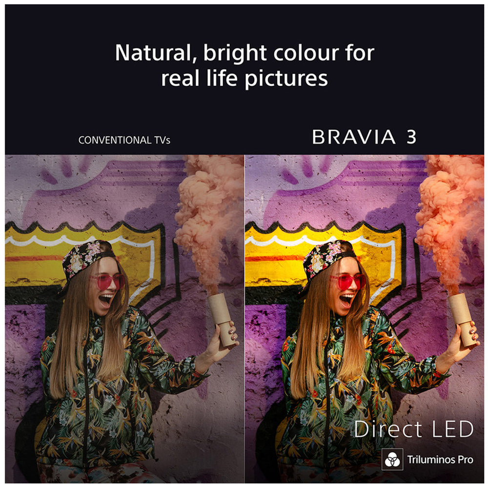 Sony K43S38BP 43 Inch Bravia 3 LED 4K Ultra HD HDR Smart Google TV 2025