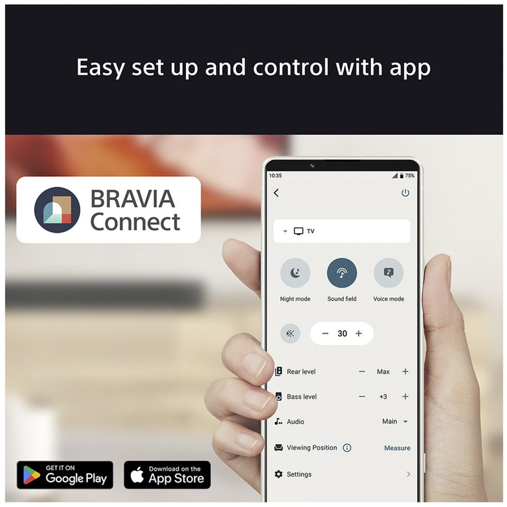 Sony K55XR55B 55 Inch BRAVIA 5 Mini LED 4K UHD HDR Smart TV and HT-B600 3.1.2ch BRAVIA Theatre Bar 6 Soundbar with Subwoofer