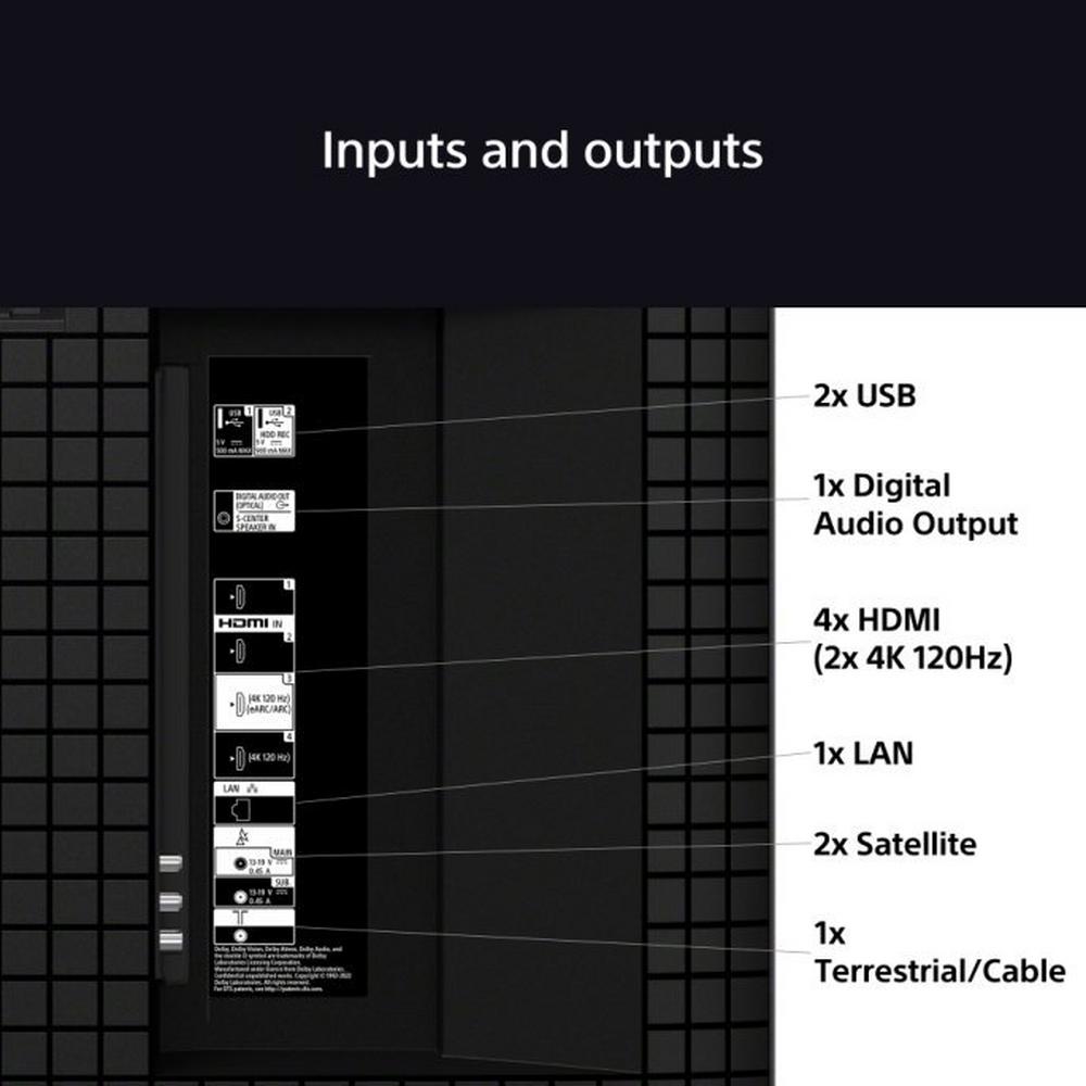 Sony K65XR70U 65 Inch BRAVIA 7 XR70U 4K QLED Mini LED Smart Google Bravia TV 2024