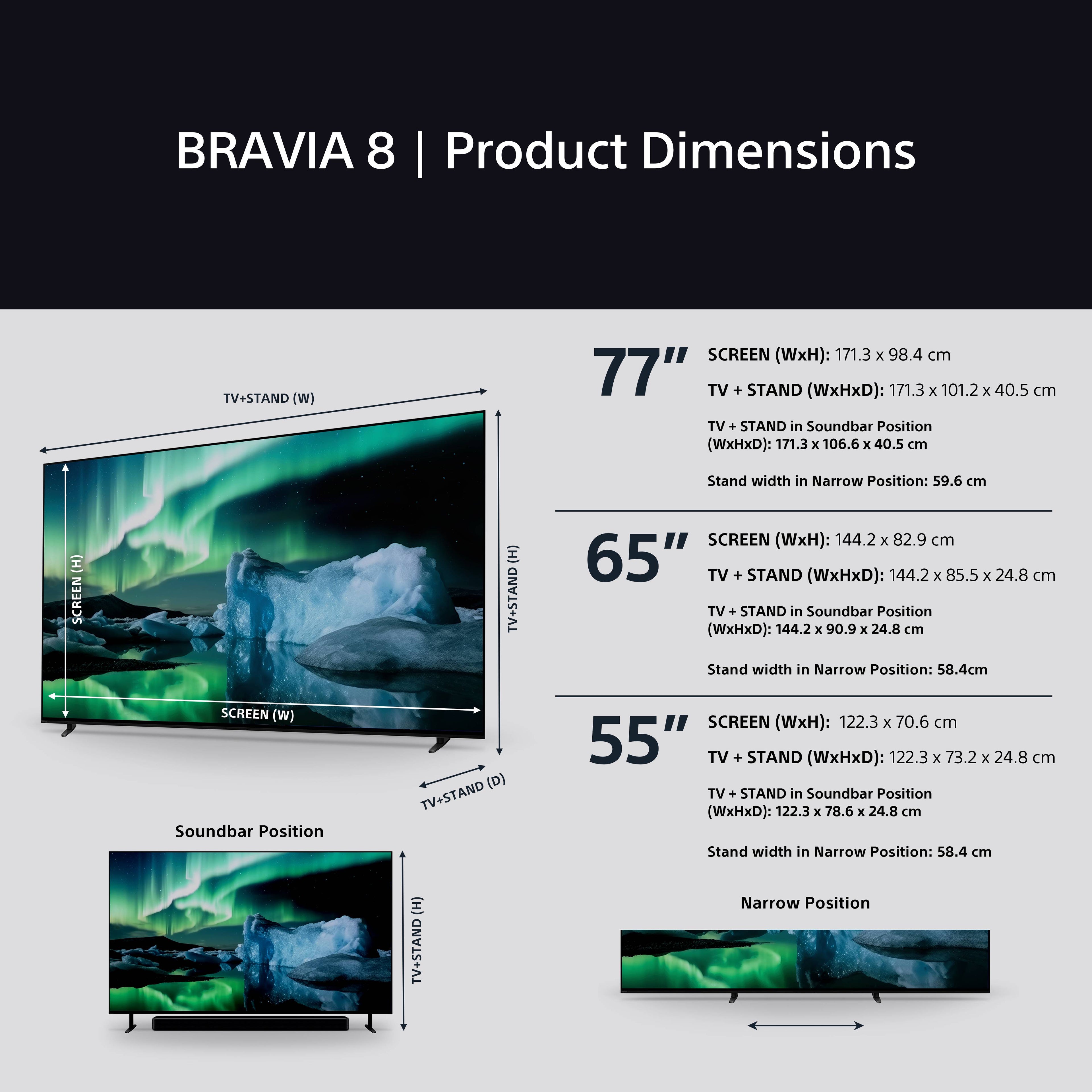 Sony K65XR80U 65 Inch BRAVIA 8 4K OLED Smart Google Bravia TV