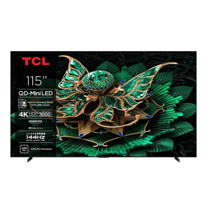 TCL 115C7K-UK 115 Inch Premium 4K QD-Mini LED UHD HDR Smart Google TV 2025