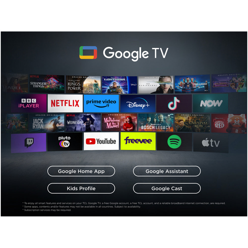 TCL 50Q6C-UK 50 Inch Q6C 4K Ultra HD HDR QD-Mini LED Smart Google TV 2025