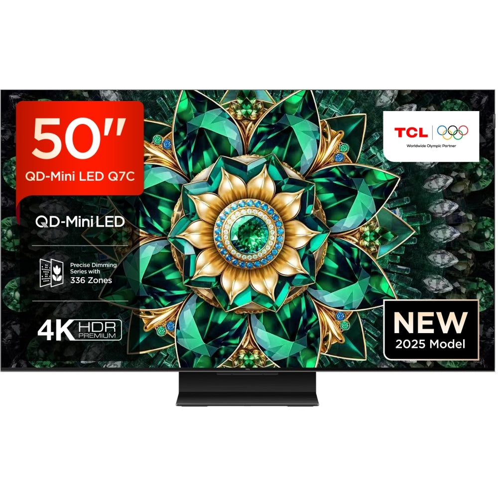TCL 50Q7C-UK 50 Inch Q7C 4K Ultra HD HDR QD-Mini LED Smart Google TV 2025