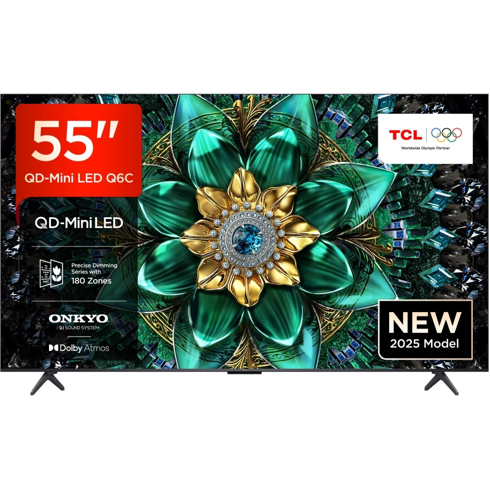 TCL 55Q6C-UK 55 Inch Q6C 4K Ultra HD HDR QD-Mini LED Smart Google TV 2025
