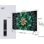 TCL 55Q6C-UK 55 Inch Q6C 4K Ultra HD HDR QD-Mini LED Smart Google TV 2025