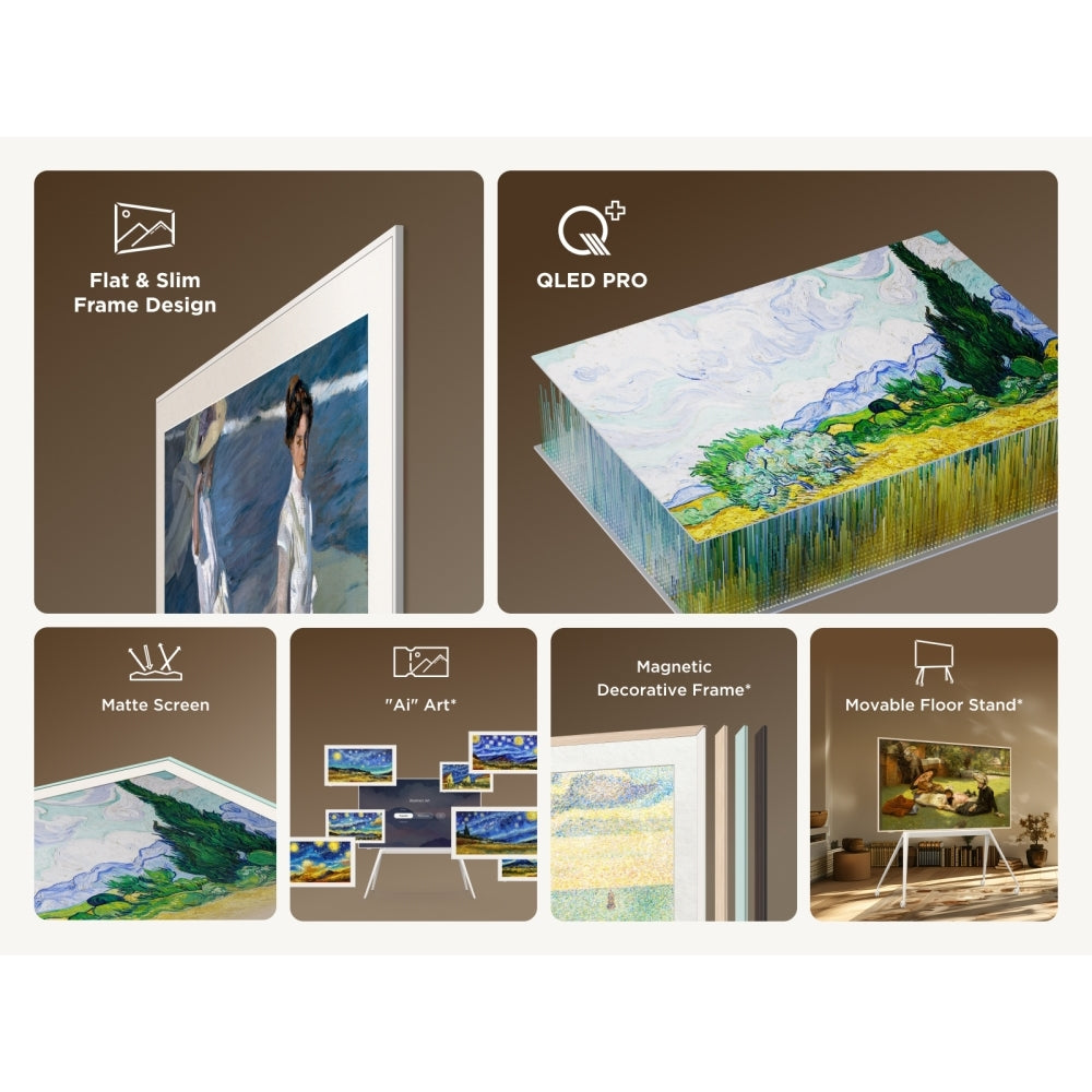 TCL 65A300W-UK 65 Inch NXTVISION A300W 4K Ultra HD QLED PRO HDR Google Frame TV 2025