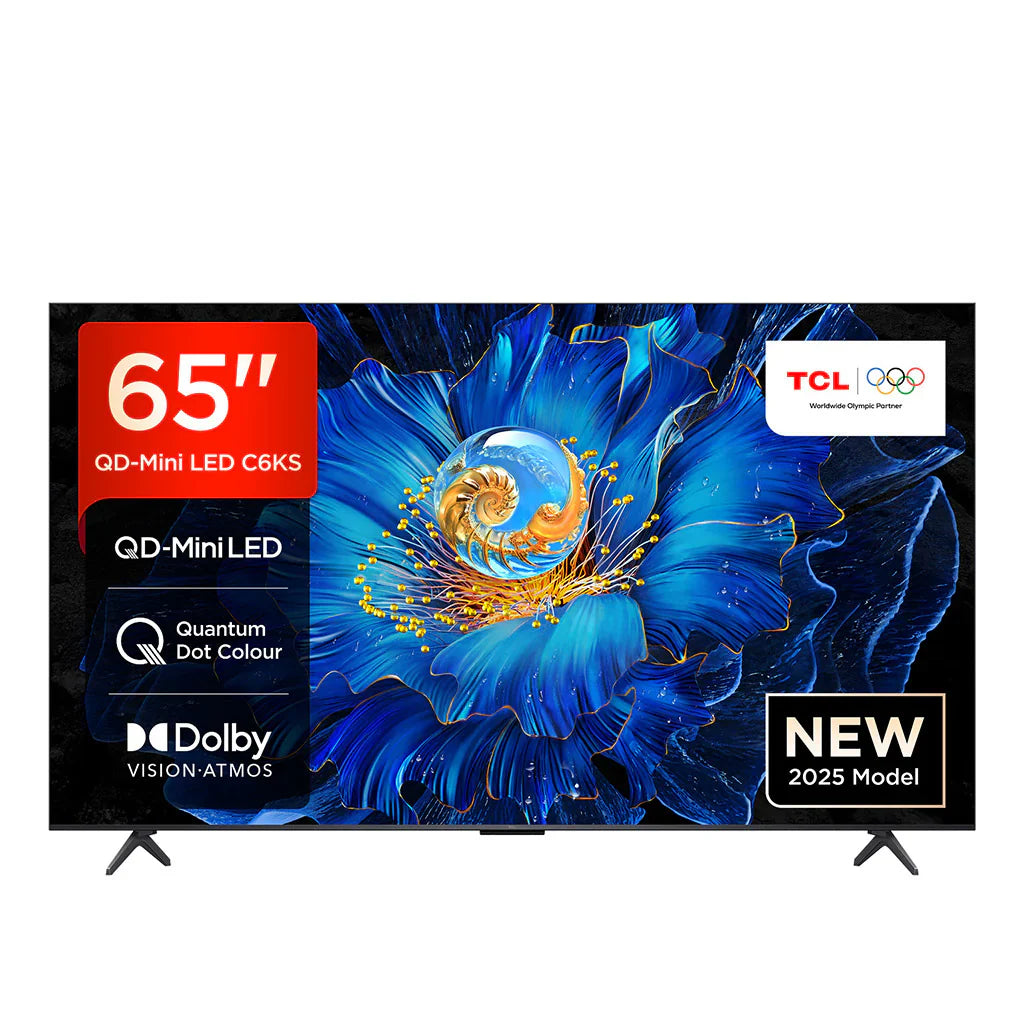 TCL 65C6KS-UK 65 Inch C6KS Premium 4K Ultra HD HDR QD-Mini LED Smart TV 2025