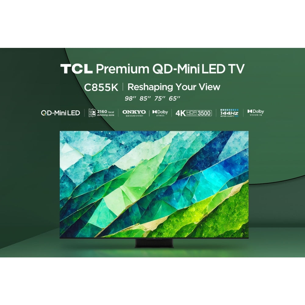 TCL 75C855K 75 Inch C855K 4K UHD HDR QLED Mini LED Smart Google TV 2024