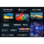 TCL 75C855K 75 Inch C855K 4K UHD HDR QLED Mini LED Smart Google TV 2024