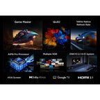 TCL 75T8C-UK 75 Inch T8C 4K QLED Ultra HD HDR Smart Google TV with 144Hz Motion Clarity Pro and Onkyo 2.1 sound 2025