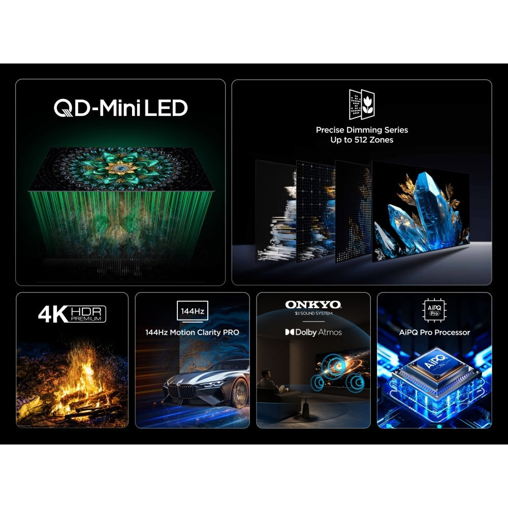 TCL 85Q6C-UK 85 Inch Q6C 4K Ultra HD HDR QD-Mini LED Smart Google TV 2025