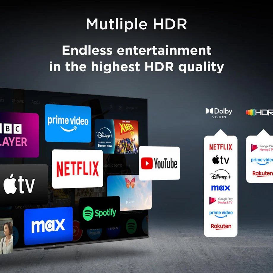 TCL 85T8C-UK 85 Inch T8C 4K QLED Ultra HD HDR Smart Google TV with 144Hz Motion Clarity Pro and Onkyo 2.1 sound 2025