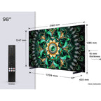 TCL 98Q7C-UK 98 Inch Q7C 4K Ultra HD HDR QD-Mini LED Smart Google TV 2025